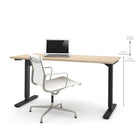 Bestar 30" x 60" Electric Height Adjustable Table, Northern Maple, (65867-38)-The mechanism meets or exceeds ANSI/BIFMA performance standards.