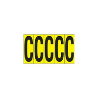 Accuform Signs Identify Locations, Supplies & Tools, Individual Letter & Number Markers, C, 3-7/8", 10 Pack-Character C