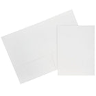 JAM Paper 2 Pocket Linen Folders, White, 25 Pack-White Linen Folders