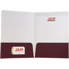 JAM Paper Corrugated Fluted Folders, Burgundy, 12 Pack (87497dg)-2 pocket