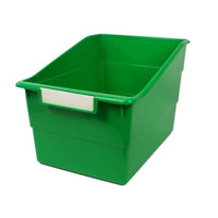 Romanoff Shelf File with Label Holder Wide - Green - 3 Pack-Can store even more of your classrooms books or magazines