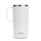 ASOBU Puramic Tower Mug - 20 oz - White-Ceramic coated interior 