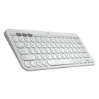 Logitech K380 Multi-Device Bluetooth Wireless Keyboard - Off white-Slim Bluetooth wireless keyboard works with computers, laptops, phones or tablets-with a lightweight design, minimalist-size layout, so you can multitask at home or on the go
