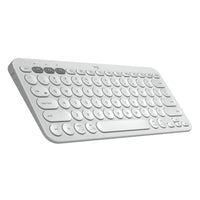 Logitech K380 Multi-Device Bluetooth Wireless Keyboard - Off white-Slim Bluetooth wireless keyboard works with computers, laptops, phones or tablets-with a lightweight design, minimalist-size layout, so you can multitask at home or on the go
