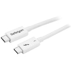 StarTech Thunderbolt 3 Cable, 40 Gbps, 1.2 ft, White (TBLT3MM1MW)-Compatible with Thunderbolt, USB, and DisplayPort devices