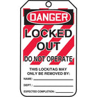 Tags By-The-Roll, Danger;  Locked out do not operate, SAS785, 100 Pack-Language - English