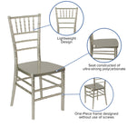Flash Furniture HERCULES PREMIUM Series Champagne Resin Stacking Chiavari Chair-One-Piece frame designed without use of screws