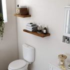 Vasagle 23.6" Rustic Brown Wood Design Floating Wall Shelf-Included in the Box: 1x Shelf, 1x Assembly kit, 1x Instructions