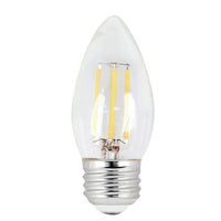 Northern Stars 4W Warmwhite LED B10 Light Bulb, 2 Pack-LED B10 Light Bulbs, Filament, Clear