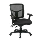 ProGrid Back Managers Chair with Adjustable Arms and Ratchet Back, Black-Breathable ProGrid Back with Built-in Lumbar Support