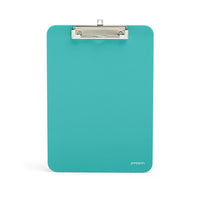 Poppin Clipboard - 9" x 12-1/2" - Aqua-Poppin's Aqua Clipboard with lacquer-like finish matches perfectly with all Aqua Poppin products