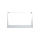 Truu Design Iron Floating Wall Shelves, Set of 2, 13.5 x 5 inches, White-Purpose: perfect for holding items such as candles, succulents, reed diffusers, Figurines in any living space