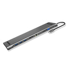 JCPal USB-C Ultra Slim All-in-One Docking Station - Grey-10 Port All-in-one for USB-C devices