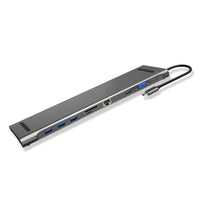 JCPal USB-C Ultra Slim All-in-One Docking Station - Grey-10 Port All-in-one for USB-C devices
