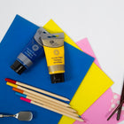 Time 4 Crafts 75ml Acrylic Paint, 6.75 x 6 inches, Pack of 12, Yellow-Material: made of high-quality, fast-drying and easily washable water-based acrylic, compatible with canvas, wood, tin, craft foam (EVA sheets), ceramic, interior wall, fabric, paper, and other surfaces