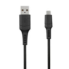 Powerology 10' USB C Braided & Sync Type C to USB A Charger Cable for Smartphones & Tablets - Black-10 feet in length