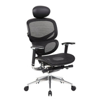 Nicer Furniture ErgoMax Mesh Manager's Chair-Adjustable seat back lumbar support at 3 levels