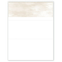 Deluxe Top Laser Cheque - English - 8.5" x 11" - Tan - 500 Pack-Blank Cheque stock for use with Custom Accounting Software