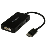 Startech Travel A/V Adapter: 3-In-1 Displayport to VGA DVI Or HDMI Converter-Maximize portability when traveling, or around the office, with a small footprint, and lightweight design