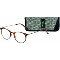 SAV Eyewear Tri-Focus Venice Blue Light Glasses - + 1.25 - Shiny Brown-3 powers in one pair of readers