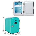 Koolatron Retro Portable 6 Can Thermoelectric Mini Fridge Cooler - 4 L / 4.2 qts - Aqua-6