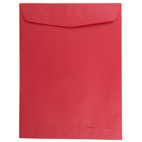 JAM Paper 9 x 12 Open End Catalog Envelopes, Brite Hue Red Recycled, 100 Pack (80329)-Christmas red