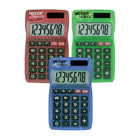Victor Technology Dual Power Pocket Calculator-Compact size, ergonomic shape with easy-grip contours, nonslip rubber keys and transparent housing