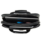 Vangoddy Laptop Shoulder Bag 15" - Grey/Black-2 interior zipper pockets on either side for smaller items