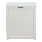 Oceanstar Storage Laundry Hamper, White (RH5513WHITE)-White