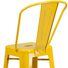 Flash Furniture 30" High Yellow Metal Indoor-Outdoor Barstool with Back-Drain Hole in Seat