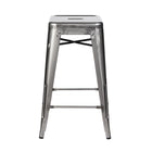 Plata Decor Tolix 30"H Stool - Gunmetal - 2 Pack-Weight Capacity: 200 lbs