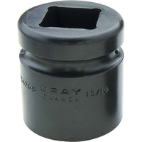 Gray Tools 1-1/8" X 1" Drive, 4 Point Standard Length, Impact Socket-Size: 1-1/8"
