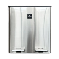 Modern Homes Stainless Steel Dual Garbage Can - 40L-Hands free operation