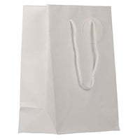 JAM Paper Gift Bags with Rope Handles - Medium - 8" x 10" x 4" - White Matte - 3 Pack-Color: White Matte