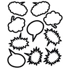 Teacher Created Resources Superhero Black & White Speech/Thought Bubbles Accents, 90 Pack-Accents for Classroom Decorations
