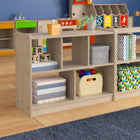 Flash Furniture Bright Beginnings Commercial Grade 5 Section Modular Wooden Classroom Open Storage Unit, Kid Friendly - Natural-Quick and Easy Assembly with Included Materials