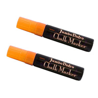 Marvy Uchida Jumbo-Point Liquid Chalk Markers - Erasable - Dustless - Orange - 2 Pack-Colour: Orange