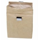 Cathay Importers Eco-Friendly Reusable Paper Lunch Bag, Brown (EC-21-0062)-Water resistant exterior and frosted plastic lining interior