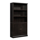 Sauder Miscellaneous Storage Bookcase With Doors - 5 shelves - 69.76" H - Estate Black (426412)-Standard - Estate Black - Engineered Wood