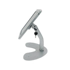 Futech IPS004CS Countertop IPad Stand 10-1/2" x 13-1/2" x 8-1/2", Silver, 1/pack-Locking aluminum enclosure and metal base in silver powder coating