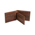 Champs Hunter Leather RFID Blocking Centre-Wing Wallet in Gift Box -  Brown-Hunter leather, brown