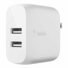 Belkin Boost Charger Dual USB-A Wall Charger 24W plus Lightning to USB-A Cable-Mfi certified cable included