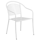 28'' Square White Indoor-Outdoor Steel Folding Patio Table Set with 4 Round Back Chairs [CO-28SQF-03CHR4-WH-GG]-4