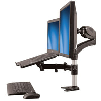 StarTech Desk-Mount Monitor Arm with Laptop Stand, Full Motion, Articulating (ARMUNONB)-Optimize your desk space by raising your monitor and laptop off of your desk