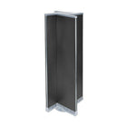 Azar Displays 16"W x 60"H 4-Sided Pinwheel Pegboard Display with Revolving Base, Solid Black (700420-BLK)-Includes four panels & Acrylic Sign Holder strip and stands on a 20" revolving base