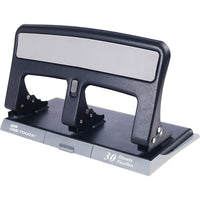 Staples One-Touch 3-Hole Punch - 30-Sheet Capacity-Padded handle locks down for convenient storage