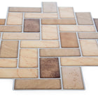 CTG Brands Herringbone Wall Tile, 10" x 10", Brown Stone, 6 Pack-Premium quality tiles: wall peel and stick backsplash tiles are made of high-quality, durable eco-friendly PVC plastic, water-resistant and mold resistant which never turn yellow with time