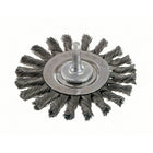 Osborn Knot Wire Wheel Brushes - Standard Twist Knot With 1/4" Shank, 3" Dia., 0.014" Fill, Steel - 3 Pack-Application Type Steel