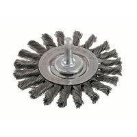 Osborn Knot Wire Wheel Brushes - Standard Twist Knot With 1/4" Shank, 3" Dia., 0.014" Fill, Steel - 3 Pack-Application Type Steel