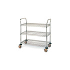 Stainless Steel Standard-Duty Utility Carts, 3-Shelves, 18" x 30" (MW704)-No. of Shelves: 3